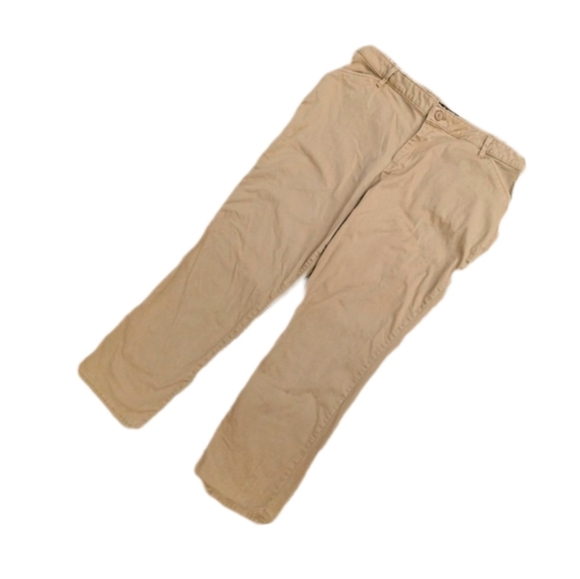 Lee Relaxed Fit Women's Chinos Mid Rise Straight Leg Khaki Pants Size 16 Short - Picture 2 of 8
